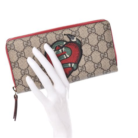 large wallet gucci supreme flowers embroidered|authentic Gucci snake wallet.